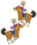 Beaded Horse Racing Earring