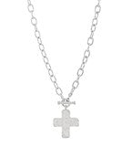 Hammered Cross Necklace