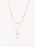 Iris Cross Necklace