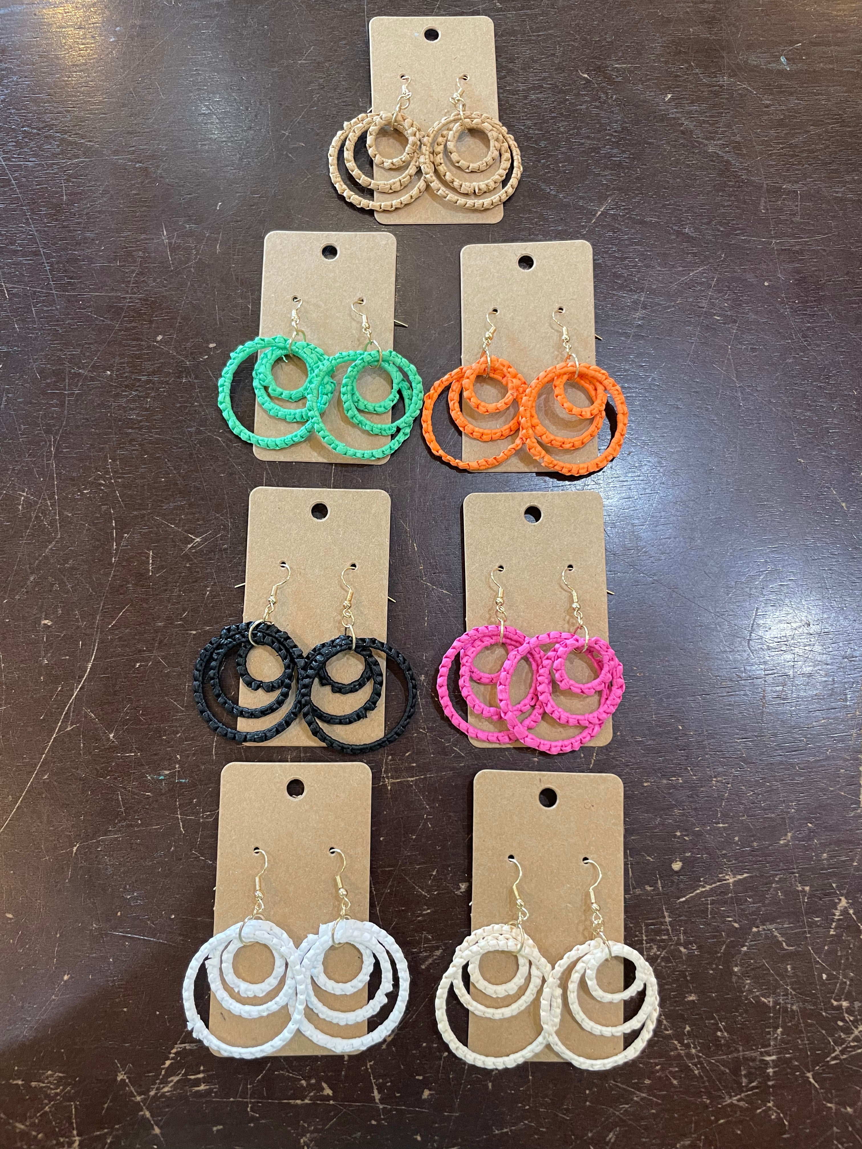 Crochet Circle Ring Earrings