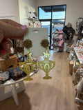 Gold Trophy Horse Earrings