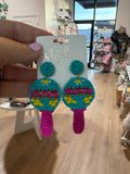 Beaded Maraca Earrings