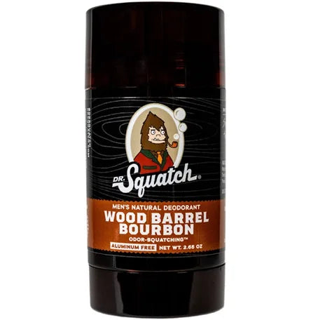 "Wood Barrel Bourbon" Dr. Squatch Deodorant.