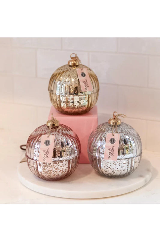 Sweet Grace Holiday Lidded Ball Candle