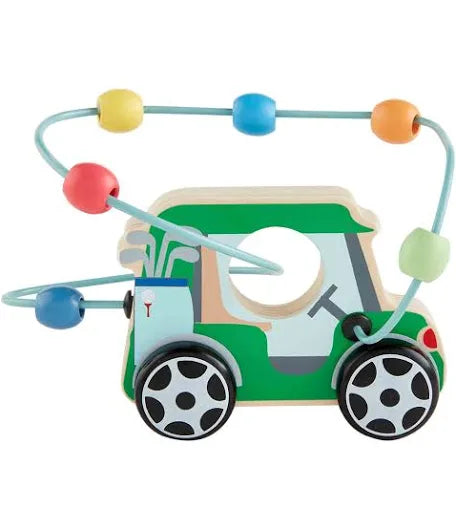 Green interactive golf toy.