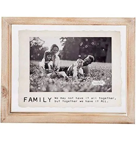 Rustic wooden picture frame.