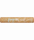 Light pink confetti tube with "Boy or Girl" in blue and pink lettering.