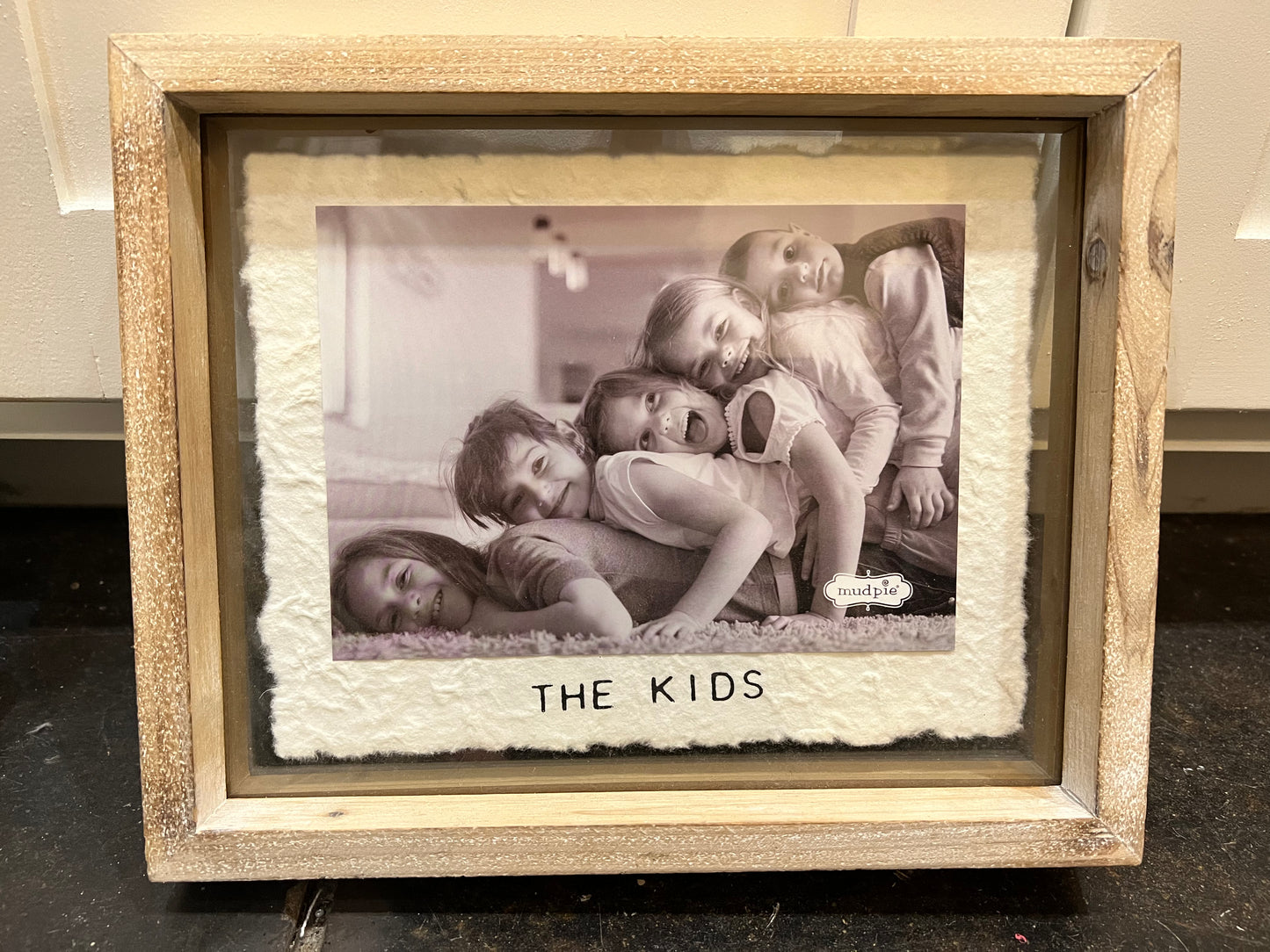 Rustic wooden picture frame.