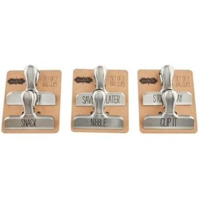 Metal Chip Clip Set with cute messages.