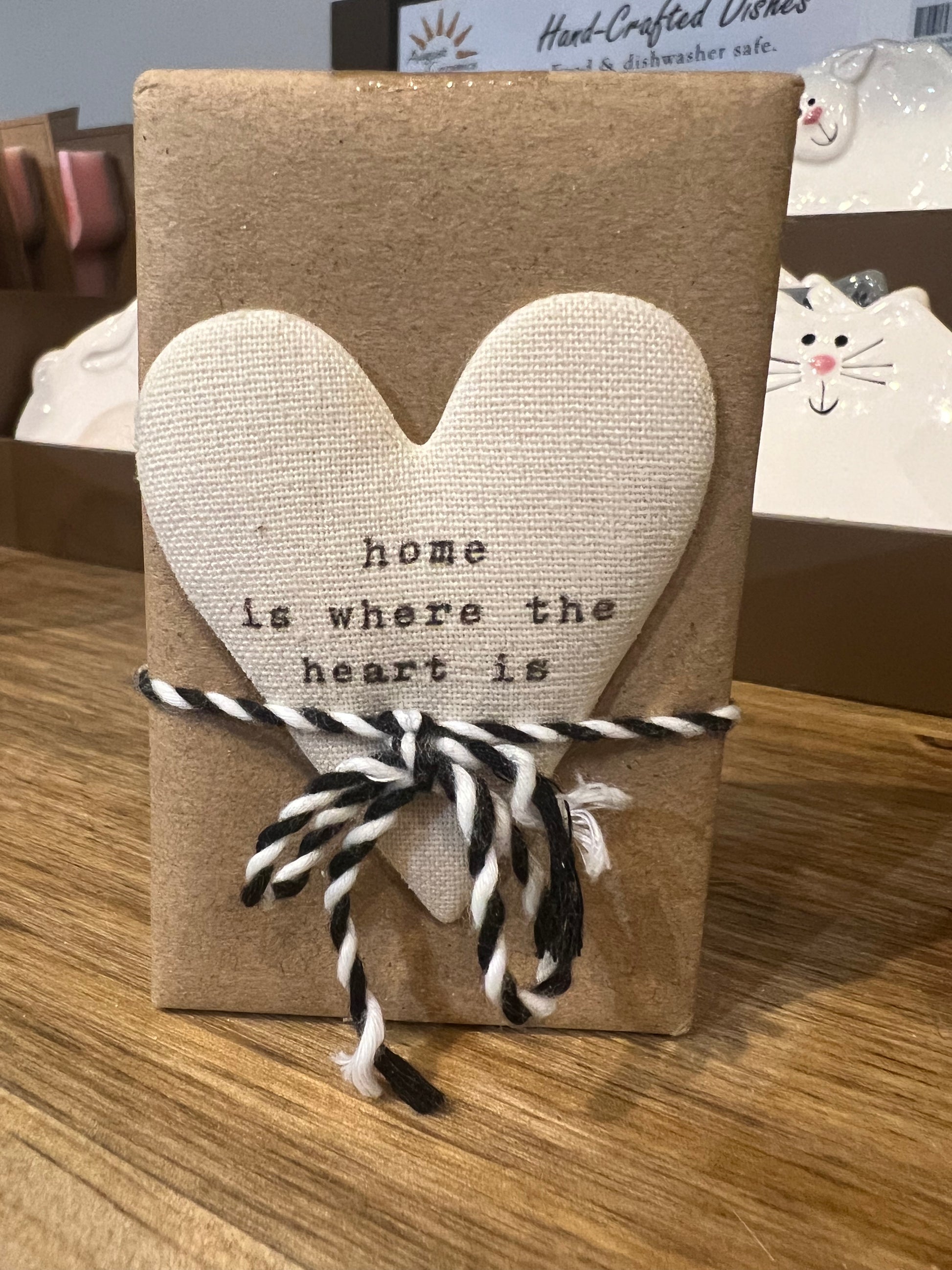 Vanilla Scented Soap Bar with a heart displaying "home is where the heart is".