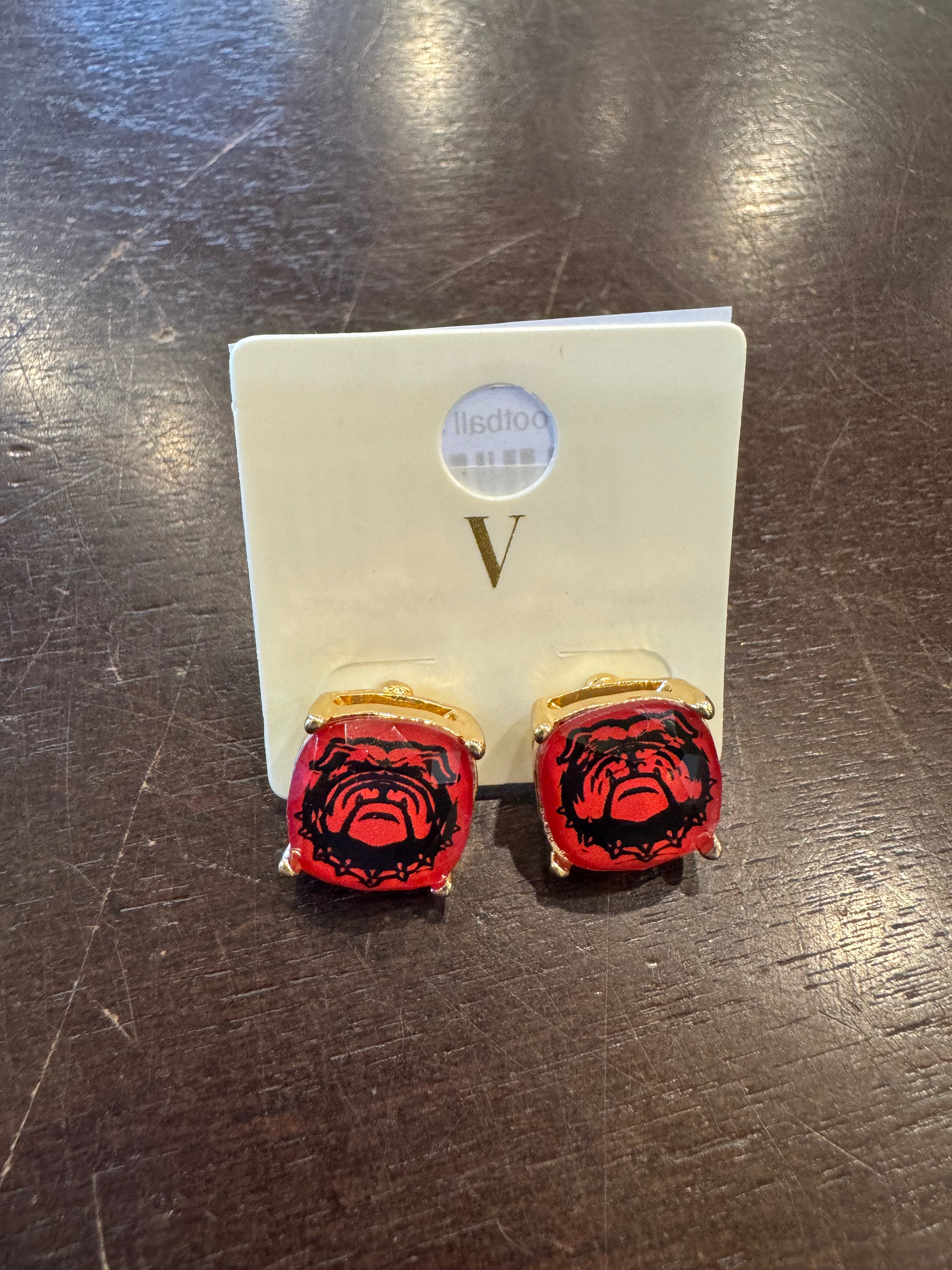 Football Symbol Stud Earrings