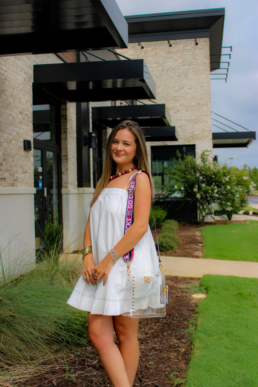 Strut & Bolt - Contrast Top Stitch Mini Dress
