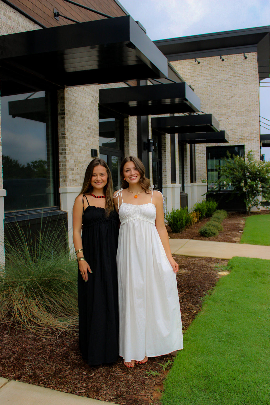 Smocked Bodice Cotton Maxi Dress