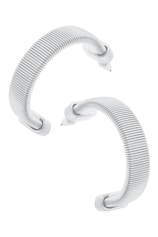 Canvas Winston Watchband Hoop Earrings