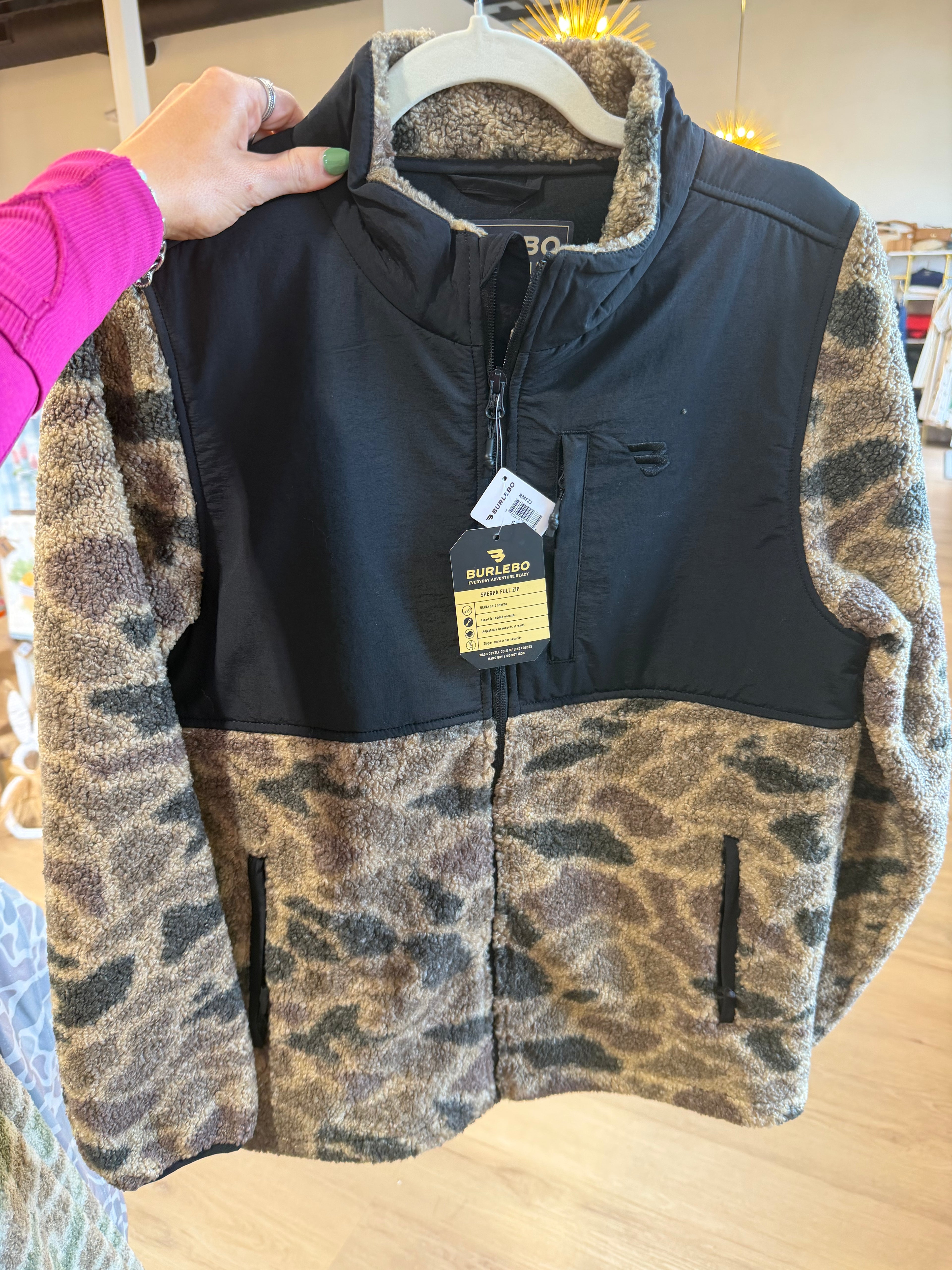 Burlebo Men’s Sherpa Full Zip Jacket