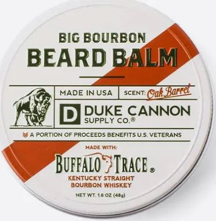 Duke Cannon Supply Co. Big Bourbon Beard Balm made with Buffalo Trace.
