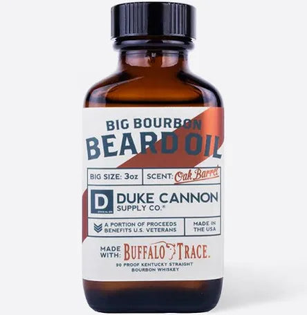 Duke Cannon Supply Co. Big Bourbon Beard Oil made with Buffalo Trace.