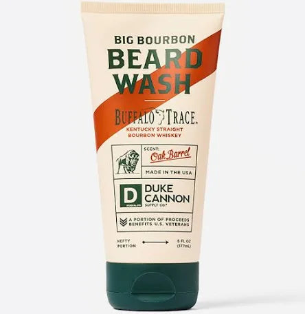 Duke Cannon Supply Co. Big Bourbon Beard Wash made with Buffalo Trace.
