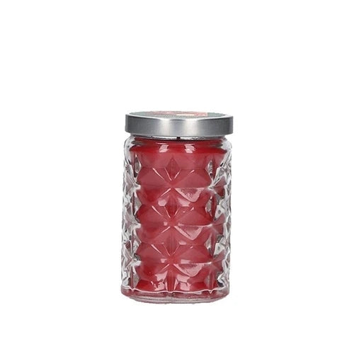 Red "Christmas Bliss" Holiday Glass Votive Candle.