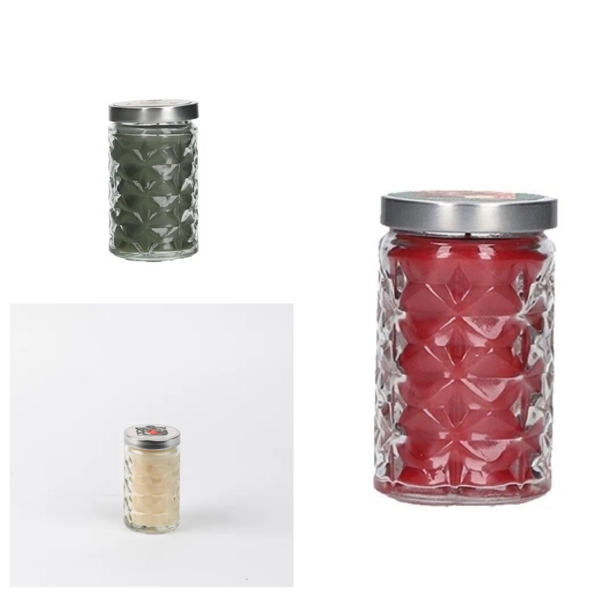 Assorted Holiday Glass Votive Candles