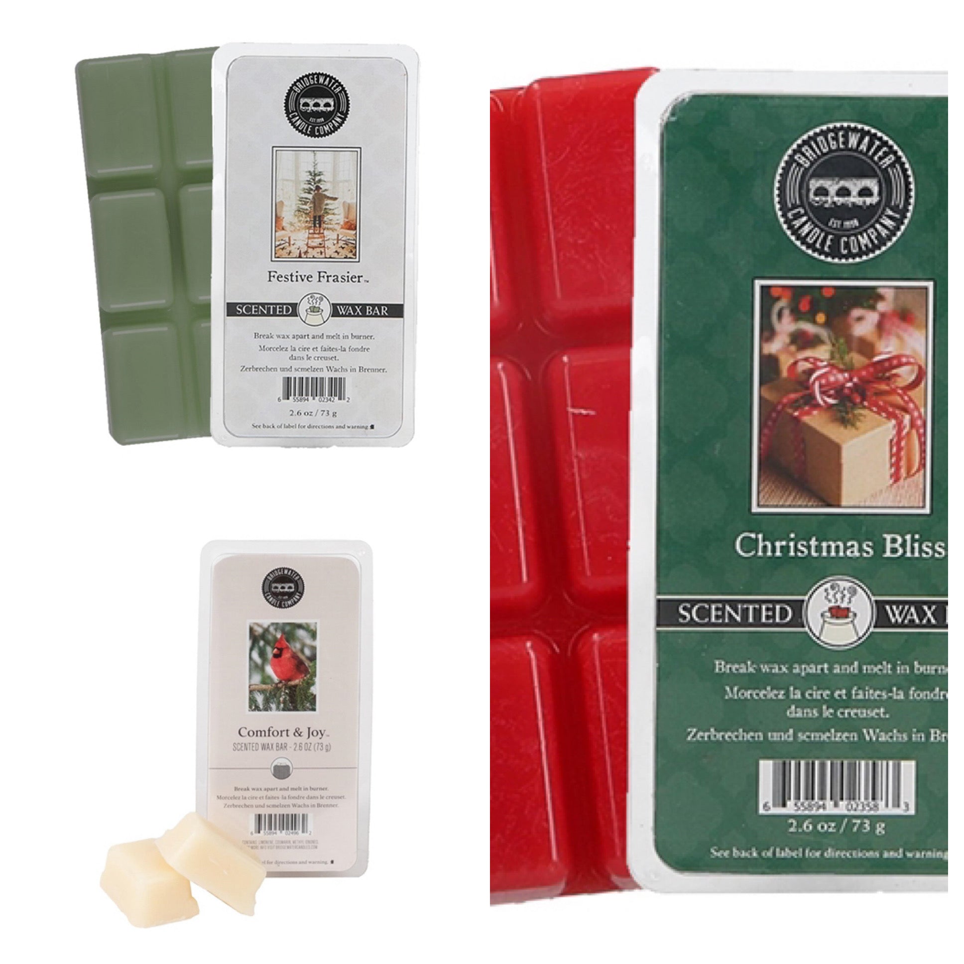 Assorted holiday wax bars.