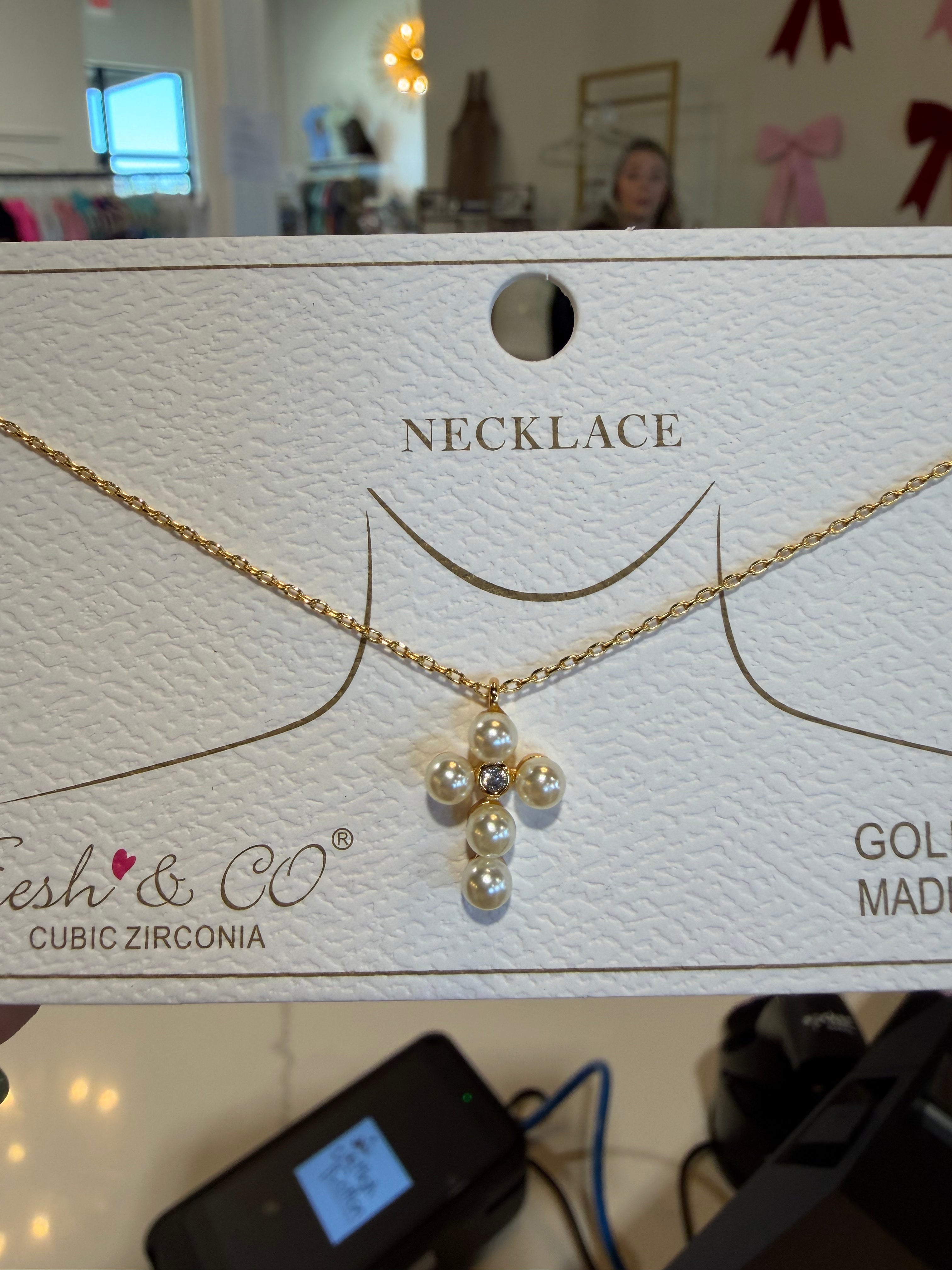 Small Cross Necklaces