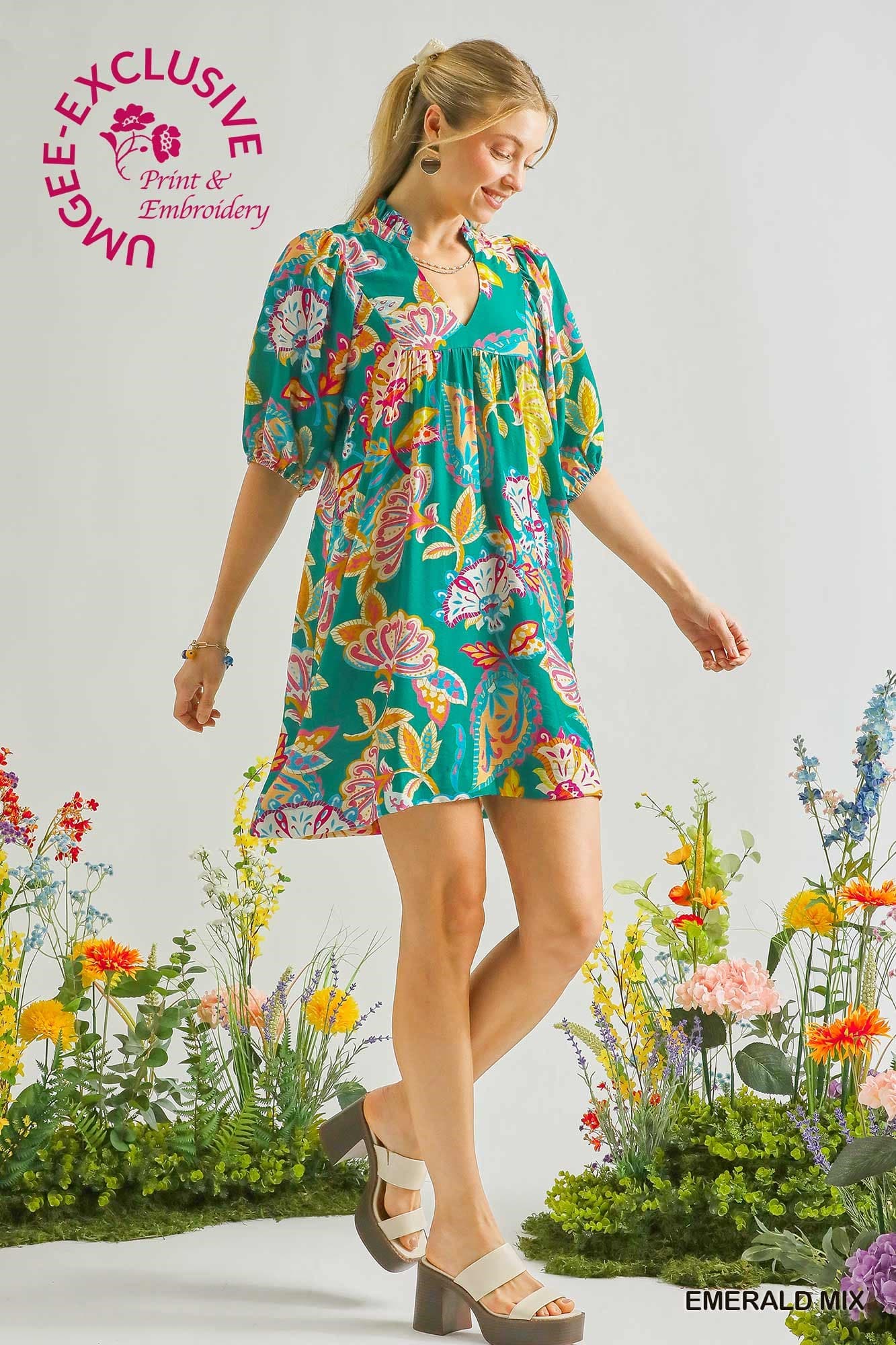Paisley Print Dress