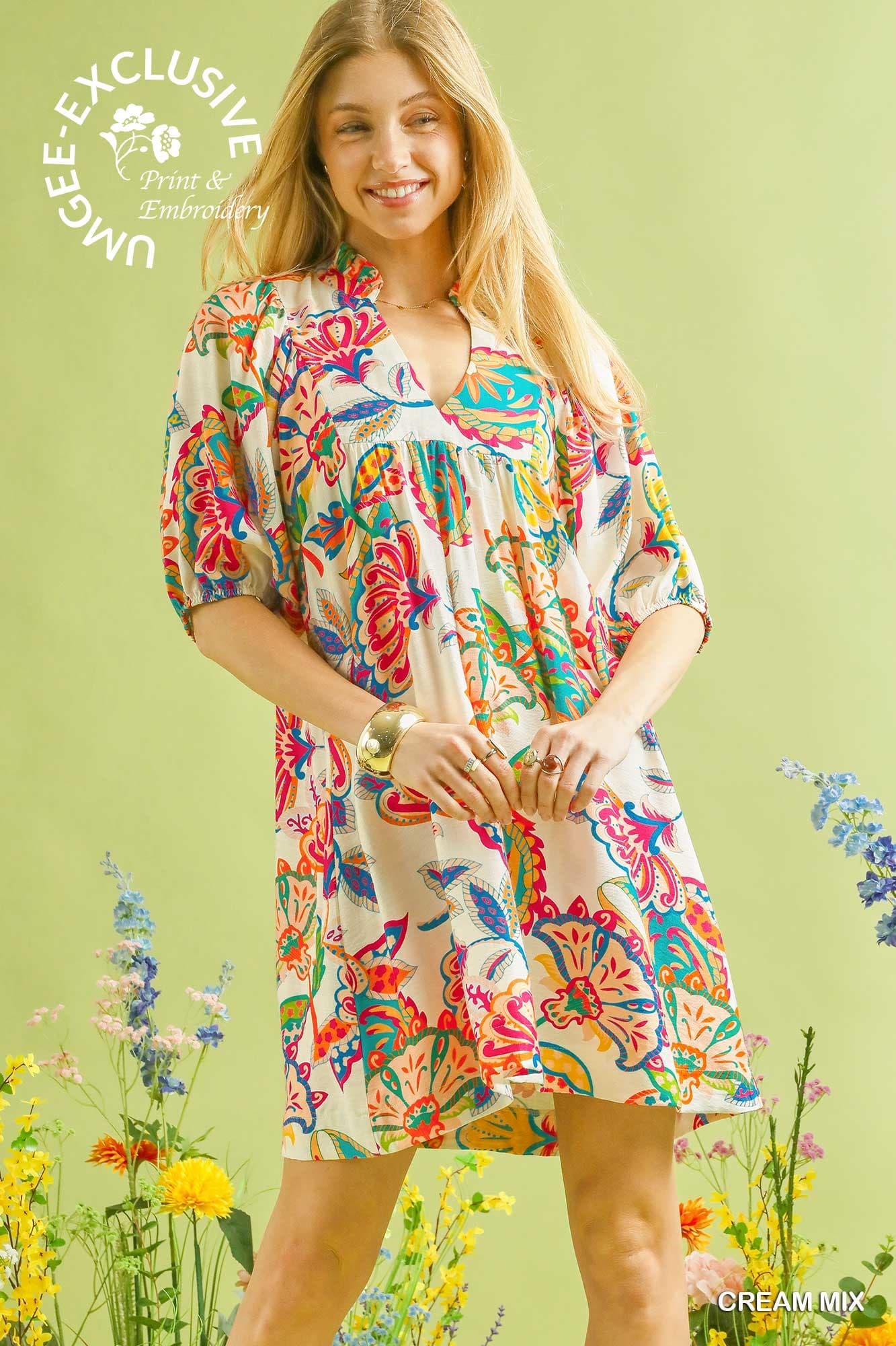 Paisley Print Dress