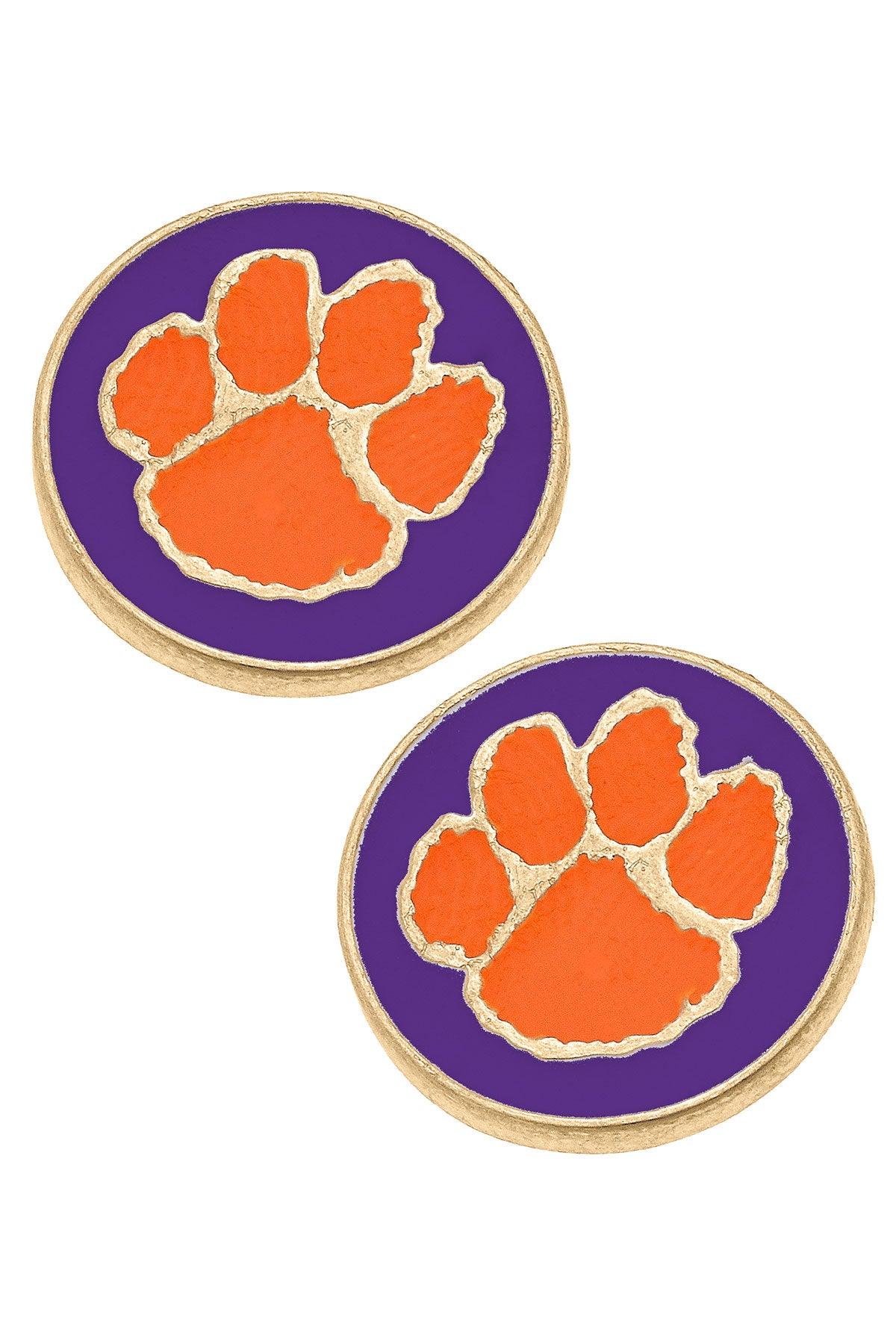 Enamel Collegiate Stud Earrings