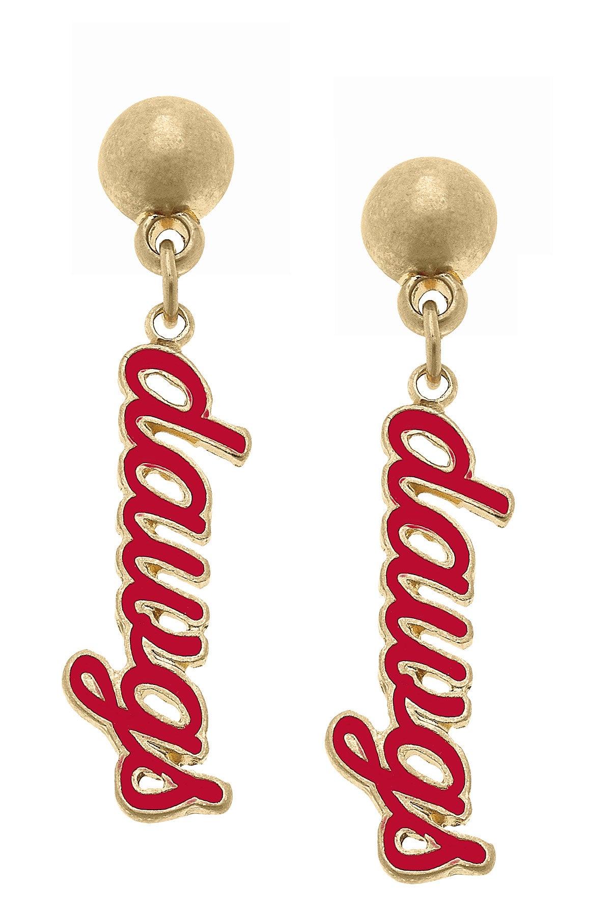 Canvas Script Earrings