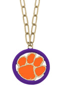 Long Logo Medallion Necklace