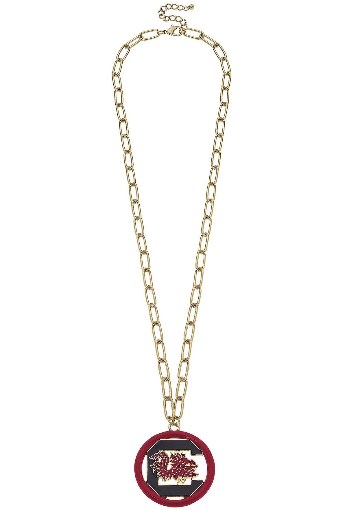 Long Logo Medallion Necklace