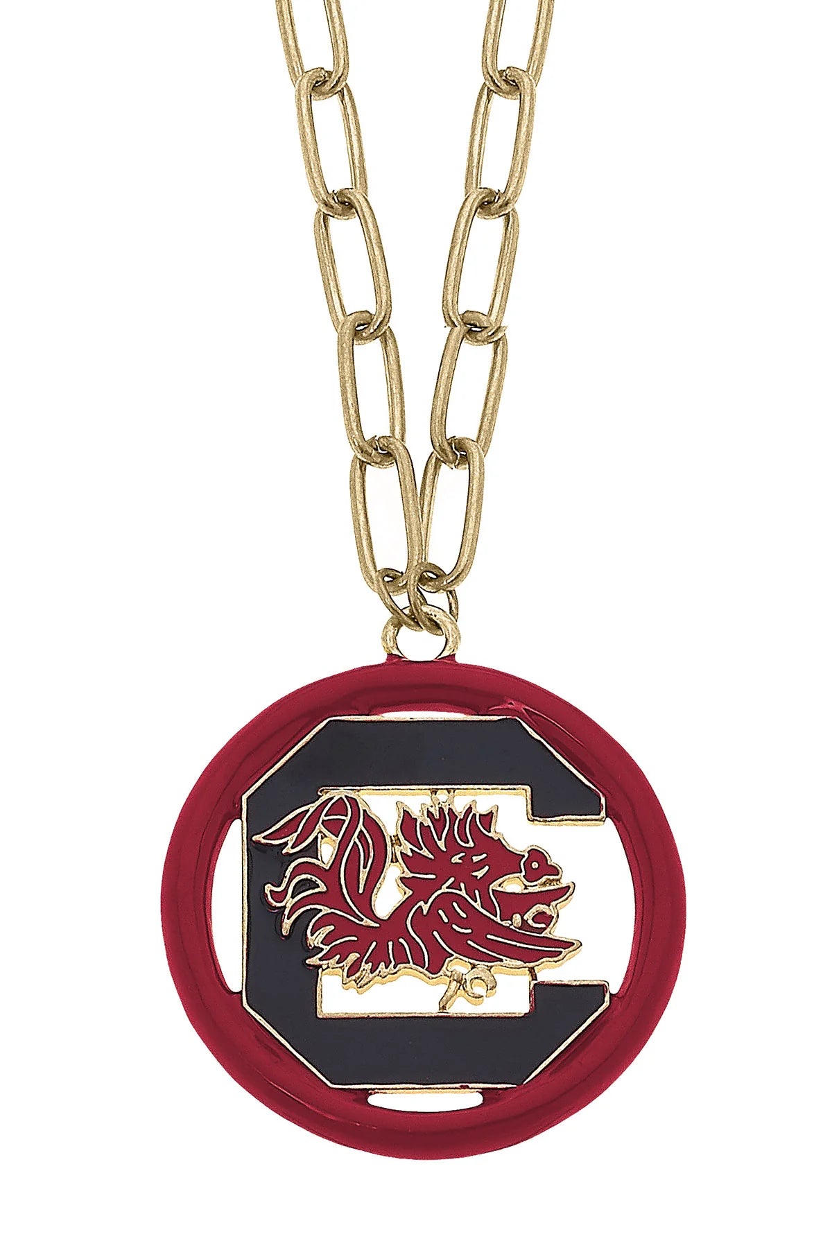 Long Logo Medallion Necklace