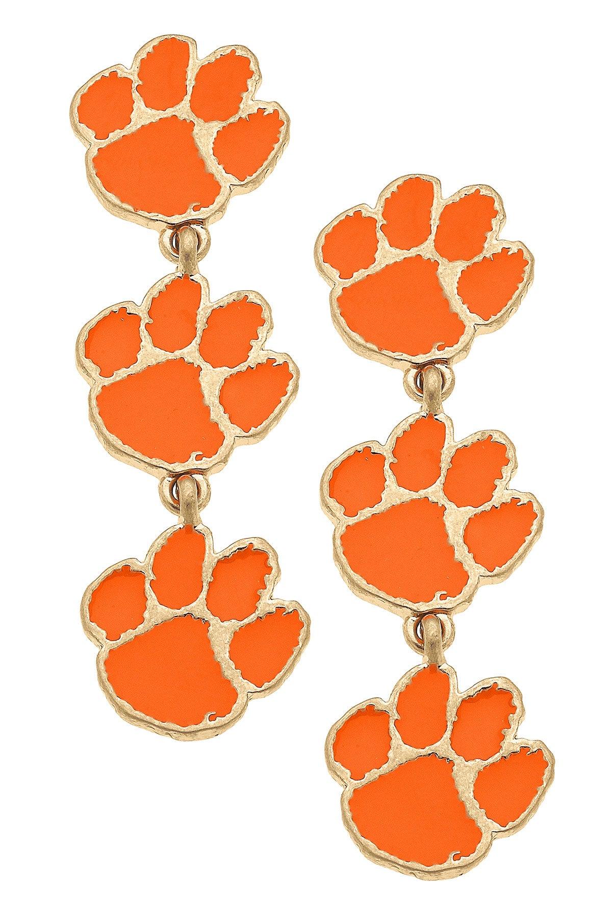 Triple Drop Logo Earrings
