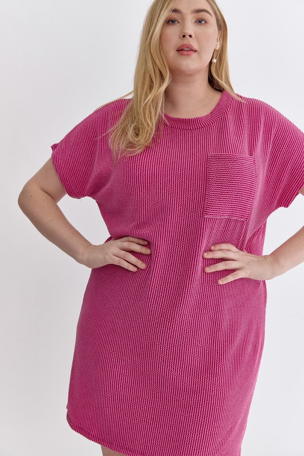 Ribbed Short T-Shirt Dress