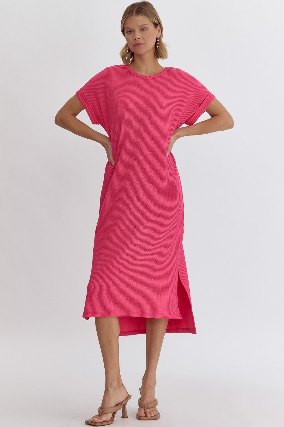 Ribbed T-Shirt Midi Dress