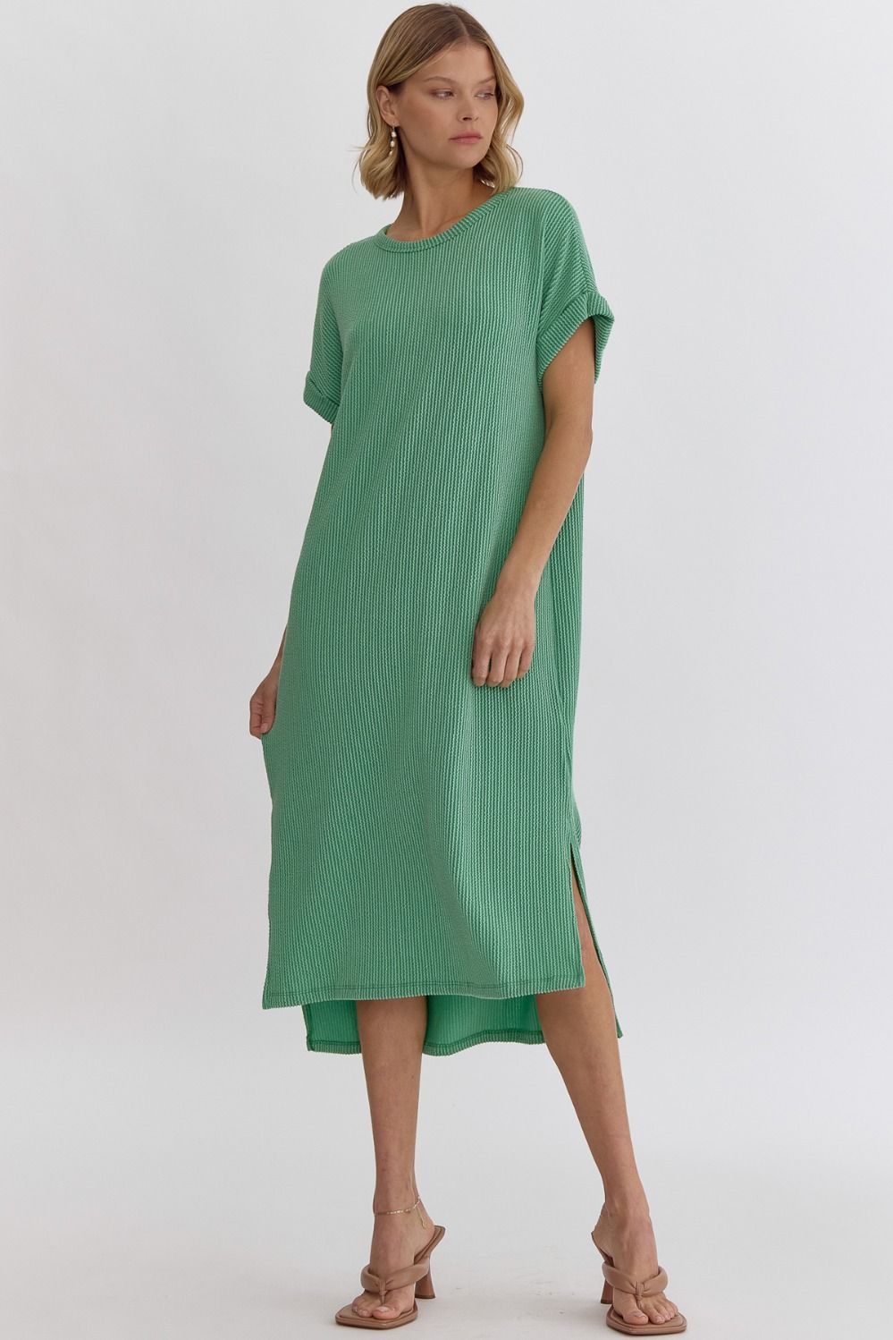 Ribbed T-Shirt Midi Dress