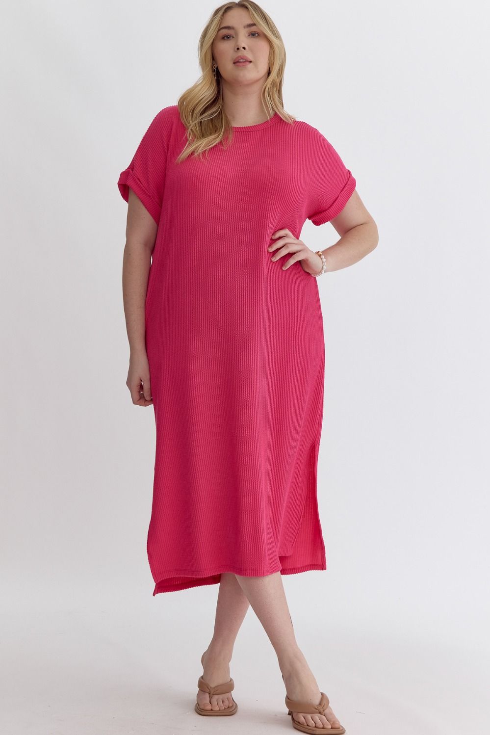 Ribbed T-Shirt Midi Dress