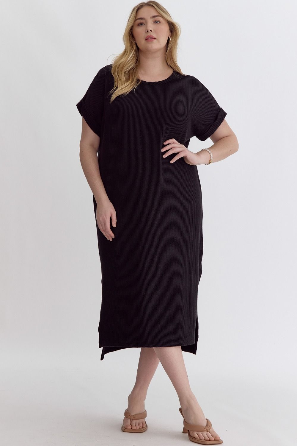 Ribbed T-Shirt Midi Dress