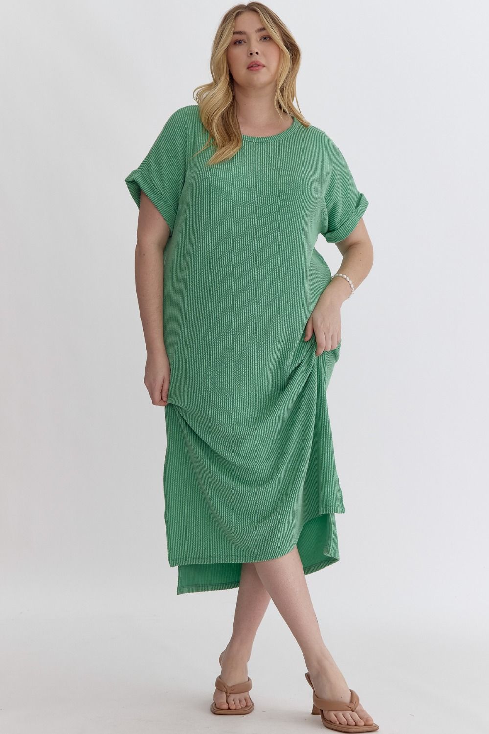 Ribbed T-Shirt Midi Dress
