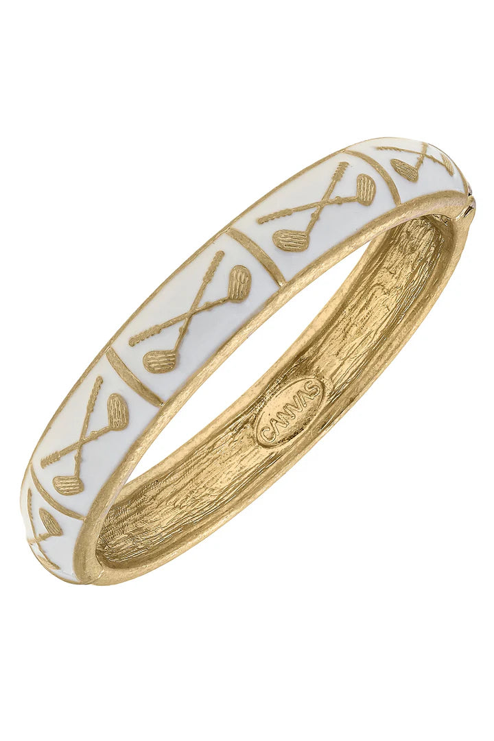 Elena Golf Sculpted Hinge Bangle