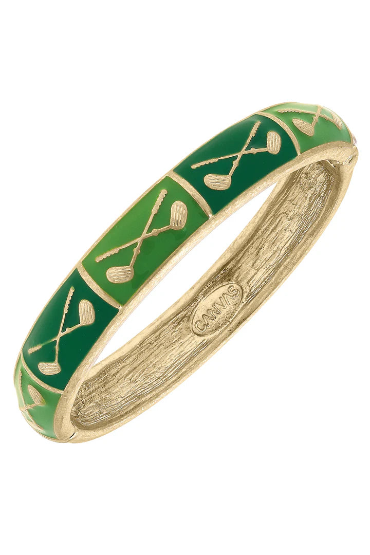 Elena Golf Sculpted Hinge Bangle