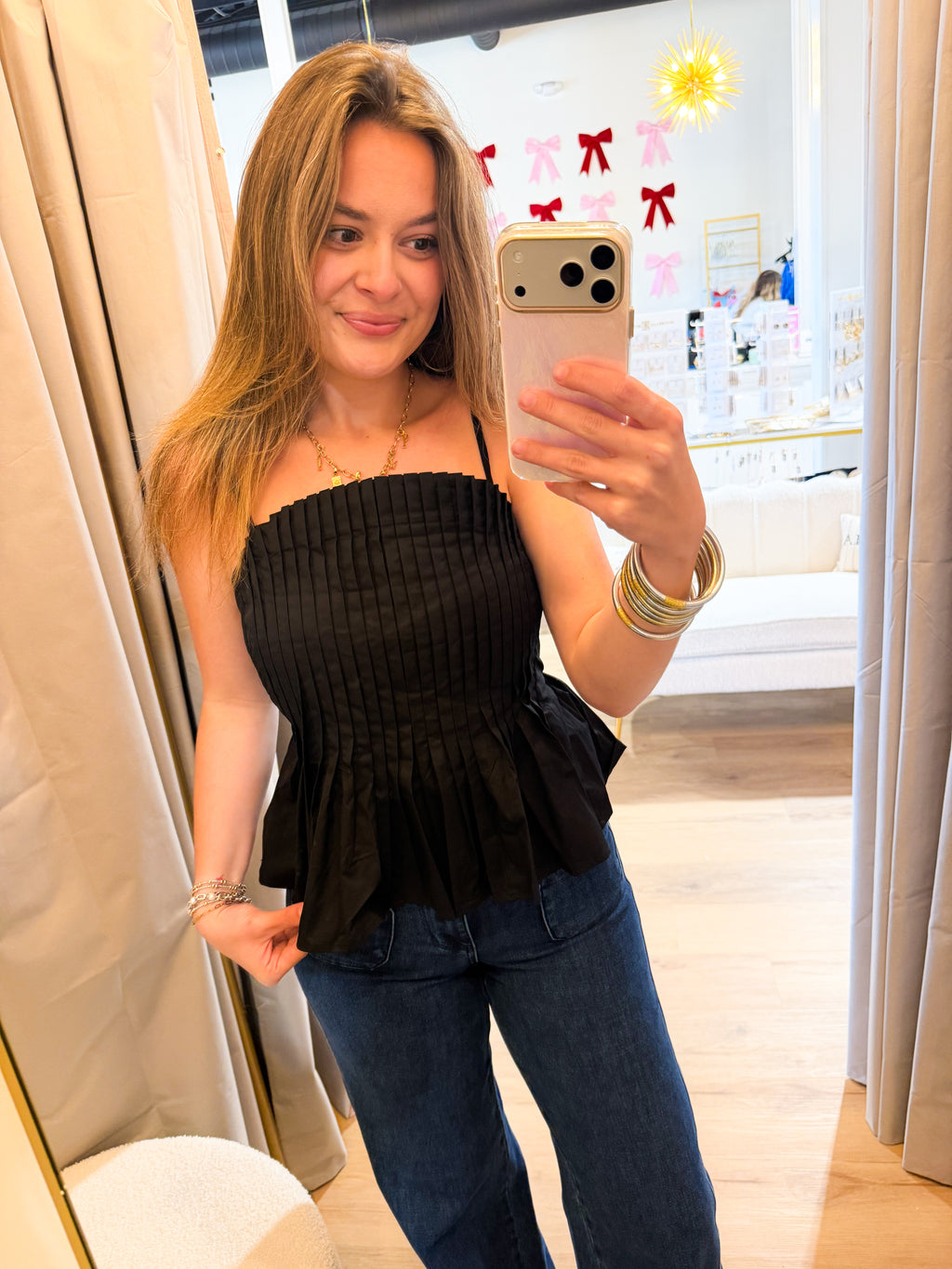 Pleated Cami Top