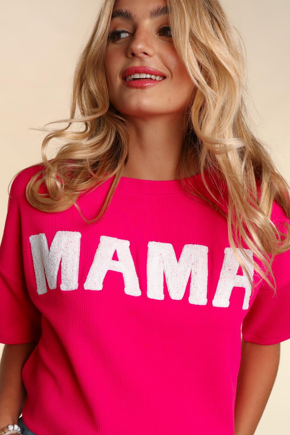 Mama Puffy Embroidery Top