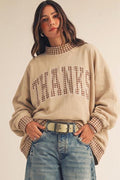 Vintage Thanks Gingham Pullover