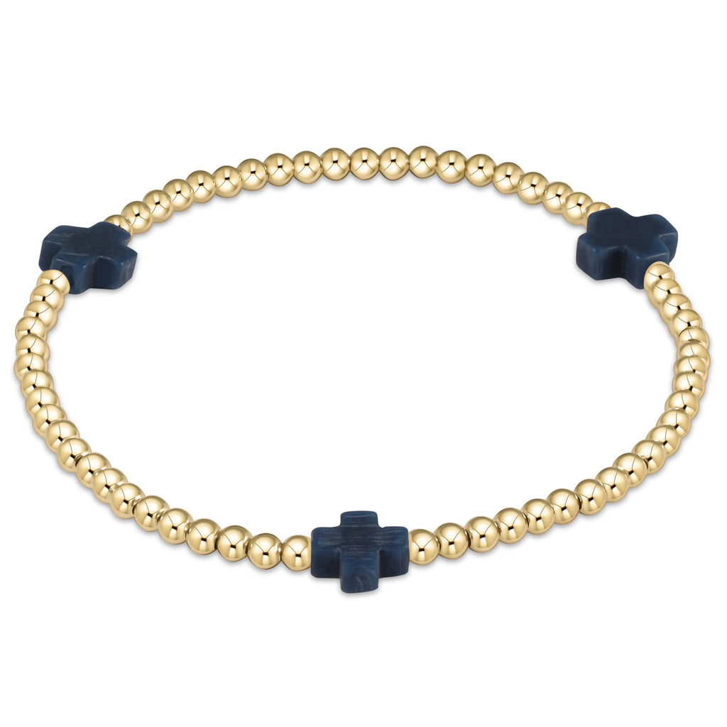 Signature Cross 3mm Gold Bracelet