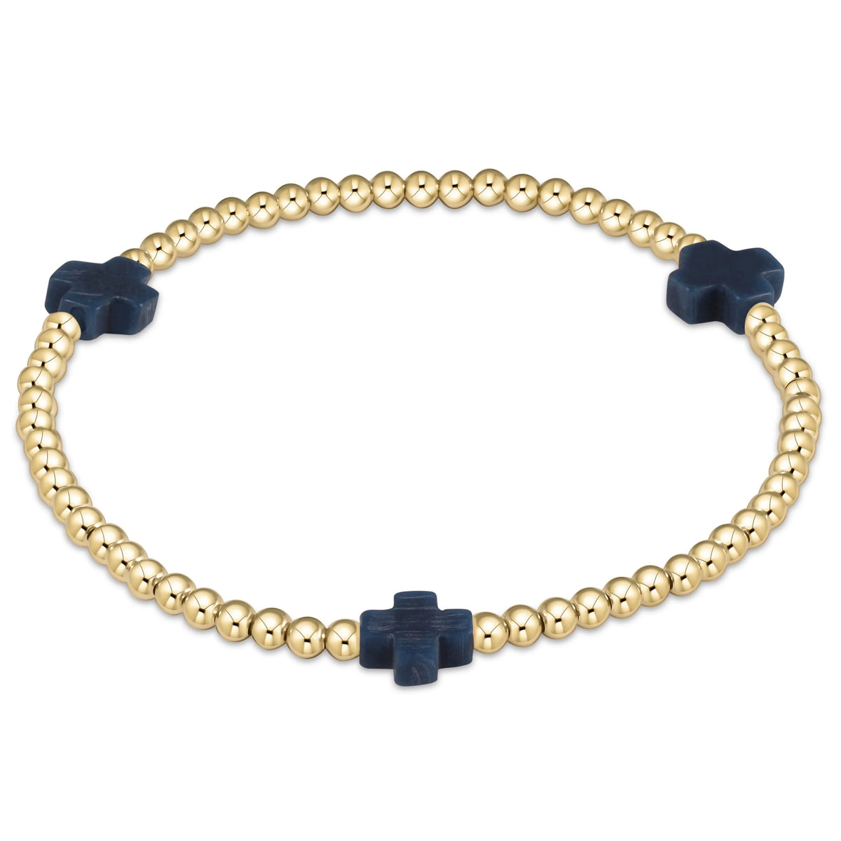 Signature Cross 3mm Gold Bracelet