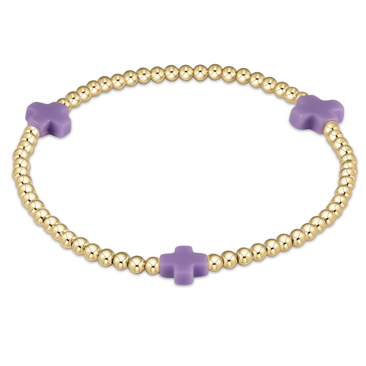 Signature Cross 3mm Gold Bracelet