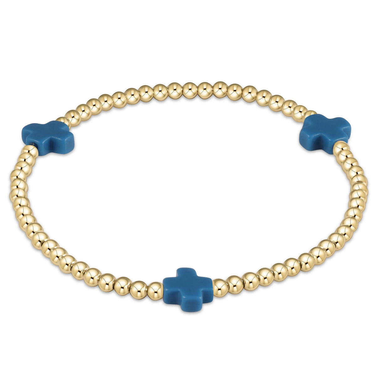 Signature Cross 3mm Gold Bracelet