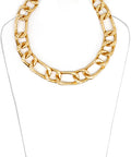 Gold Chunky Chain Statement Necklace